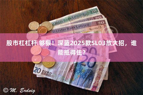 股市杠杠杆 够狠！深蓝2025款SL03放大招，谁能抵得住？